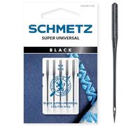 SCHMETZ | 5 Sewing Machine Needles | Black Super Universal | 130/705 H-SU | Size 70/10 | with Non-Stick Coating for Gentle handling of Delicate, fine Fabrics