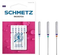 Schmetz Sewing Needles Microtex 130/705 H-M - 5pc (2x60/8, 2x70/10, 80/12) for fine or dense fabrics