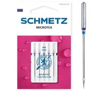 SCHMETZ Domestic Sewing Machine Needles | 5 Microtex Needles | 130/705 H-M | Needle Size 70/10 | Suitable for Particularly Dense or fine Woven Fabric