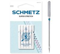SCHMETZ Super Stretch Sewing Machine Needles - 75 (11) Designed for Highly Elastic Knits, Lycra®, Spandex & Elastic Fabrics, Prevents Skipped Stitches & Breakage, Medium Ball Point 5 Pieces