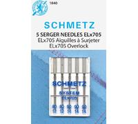 Euro-Notions ELX705 Serger Needles-Sizes 12/80 (2), 14/90 (3), Other, Multicoloured, 2.38 x 8.35 x 11.52 cm