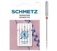 (Double Eye, Size: 80/12) Schmetz Sewing Machine Needles, 5pk