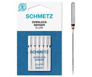 Schmetz ELX705-80 Sewing Machine Needles Metal Silver 5 Count