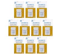 SCHMETZ Embroidery Sewing Machine Needles - Precision Needles, Size 75/11, 5-Needle Cards, Pack of 10