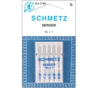 Schmetz Euro-Notions Overlock Machine Needles - Blx1, Pack of 10 (Sizes 11/75 x 2, 14/90 x 3)