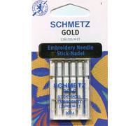 Schmetz Gold Titanium Embroidery Needle Range (Packs of 5) (90/14 (Thickest))