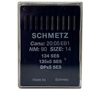 Schmetz Industrial Sewing Machine Needles: 134 SES Ball Point/Jersey - 90/14 (Packet of 10) - Buy 2 GET 3rd Free! + Needle Threader (Single Packet)