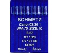 Schmetz Industrial Sewing Machine Needles: B-27 Overlocker (Packet of 10), Size: 70/10 (Single Packet) - Buy 2 GET 3rd Free! + Needle Threader