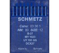 Schmetz Industrial Sewing Machine Needles: B-27 Overlocker (Packet of 10), Size: 80/12 (Single Packet) - Buy 2 GET 3rd Free! + Needle Threader