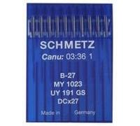 Schmetz Industrial Sewing Machine Needles: B-27 Overlocker (Packet of 10), Size: 90/14 (Single Packet) Buy 2 GET 3rd Free! + Needle Threader