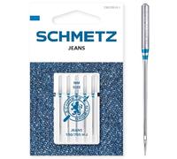 Schmetz Sewing Machine Needles 130/705 H-J NM 70/10, Jeans, Metal, Silver, Pack of 5