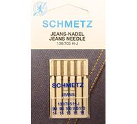 Schmetz Jeans / Denim Sewing Machine Needles Assortment, Flat Shank, 130/705 H-J, Thickness Size 90/14, 100/16 & 110/18