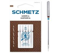 SCHMETZ Domestic Sewing Machine Needles | 5 Leather Needles | 130/705 H LL | Needle Size 80/12 | Suitable for Sewing Leather | Can be Used on All Conventional Household Sewing Machines