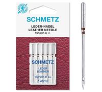 Schmetz Leather Sewing Machine Flat Shank Needles, 130/705 H-LL, Thickness 120/19, Pack of 5