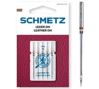 SCHMETZ Leather Sewing Machine Needles DH - 100 (16) Half Triangular Cutting Point for Leather & Heavy Synthetics, Precision Straight Stitching, Not for Textiles 5 Piece