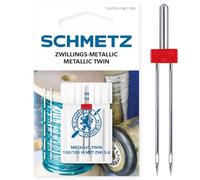 SCHMETZ | 1 Sewing Machine Needle | Metallic Twin | 130/705 H-MET ZWI 3.0 | Size 3.0/90 | Suitable for All Common Household Sewing Machines