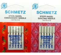 SCHMETZ Needle Assortment 10 Pieces Embroidery Needle & Quilting Needle for Patchwork System 130/705