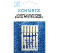 Schmetz Overlock / Serger Sewing Machine Needles Assortment (Flat Shank) ELx705 Thickness Size 80/12 & 90/14