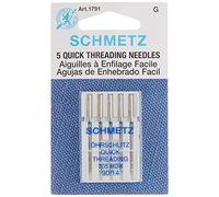 Schmetz Sewing Machine Needles Quick Threading (705 HDK) Self-Threading Carded Size 90/14