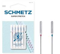 SCHMETZ Domestic Sewing Machine Needles | 5 Super Stretch Needles | HAx1 SP | Needle Size 2x75/11,3x90/14 | for Working with Elastic Fabrics with Thicker Sewing Threads