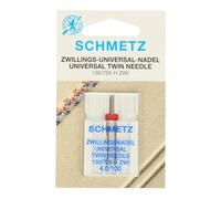 Schmetz Sewing Machine Twin Universal Needle 130/705 H ZWI NE 4.0 – For Zigzag, 4.0/100