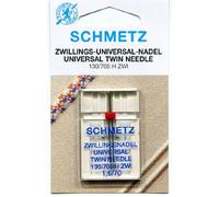 Schmetz Universal TWIN Needle Range (Packs of 1) - Various Sizes (70 1.6mm Gap)
