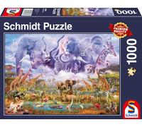 Schmidt 58356 Animals At The Watering Hole Puzzle