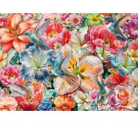 Schmidt 59721 Large Flowers Hexagon Puzzle 592 Pieces