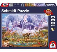 Schmidt Animals at the Watering Hole Jigsaw Puzzle - 1000 Piece