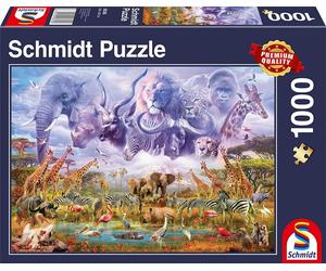 Schmidt Animals at the Watering Hole Jigsaw Puzzle - 1000 Piece