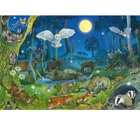 Schmidt | Animals in a Nightime Forest (100 Pieces) | Jigsaw Puzzle | Ages 6+ | 1+ Players