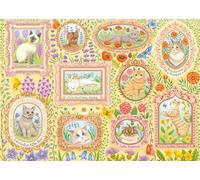 Noble Cats Among the Flowers