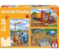 Schmidt Construction Work Ahead Jigsaw Puzzle Set (3 x 24-Piece)