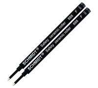 Schmidt German Roller Pen Black Refill Safety Ceramic Roller 888 F (2 Pieces)