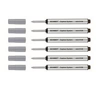 Schmidt: Mini Capless M8126 Rollerball Refill, Black Ink, Pack of 6.