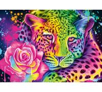 Schmidt Neon Rainbow Leopard 1000 piece big cat jigsaw puzzle