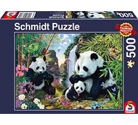 Schmidt | Panda Family at the Waterfall (500 Pieces) | Jigsaw Puzzle | Ages 12+, única