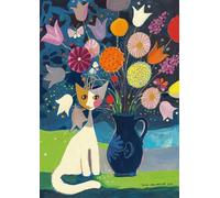Schmidt Spiele 58656 White Cat Rosina Wachtmeister Jigsaw Puzzle 1000 Pieces Grass Cardboard