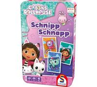 Schmidt Spiele 51610 Gabby's Dollhouse Snap Travel Game in a Metal Tin