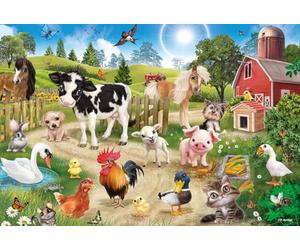 Schmidt Spiele 56369 Animal Club, Farm Animals, 60 Pieces Children's Puzzle