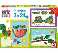 Schmidt Spiele 56430 Very Hungry Caterpillar Cocoon and Butterfly, 3 x 24 Pieces Children's Puzzle, Colourful