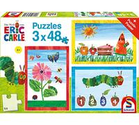Schmidt Spiele 56431 The World of the Very Hungry Caterpillar Children's Puzzle, 3 x 48 Pieces, Colourful