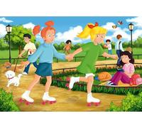 Schmidt Spiele 56567 Bibi Blocksberg, Roller Skating in the Park, 60 Pieces Children's Puzzle