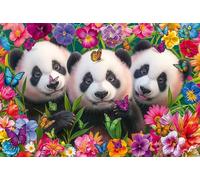 Schmidt Spiele 56578 Panda Trio Children's Puzzle 200 Pieces Made of Grass Cardboard