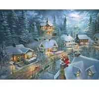 Schmidt Spiele 57529 Thomas Kinkade Christmas Motif, Santas Silent Night, 1000 Pieces, Multi-Coloured