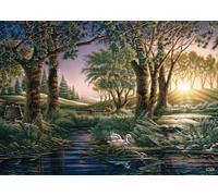 Schmidt Spiele 58546 Morning Magic at the Pond, Terry Redlin, 1000 Piece Puzzle