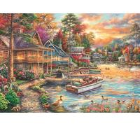 Schmidt Spiele 58553 Chuck Pinson, Ufer im Abendgold, 1000 Pieces Puzzle