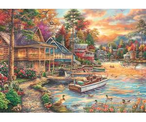 Schmidt Spiele 58553 Chuck Pinson, Ufer im Abendgold, 1000 Pieces Puzzle