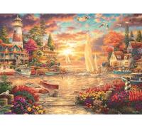 Schmidt Spiele 58554 Chuck Pinson, Morning Calm by the Lake, 1000 Piece Puzzle