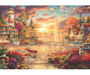 Schmidt Spiele 58554 Chuck Pinson, Morning Calm by the Lake, 1000 Piece Puzzle